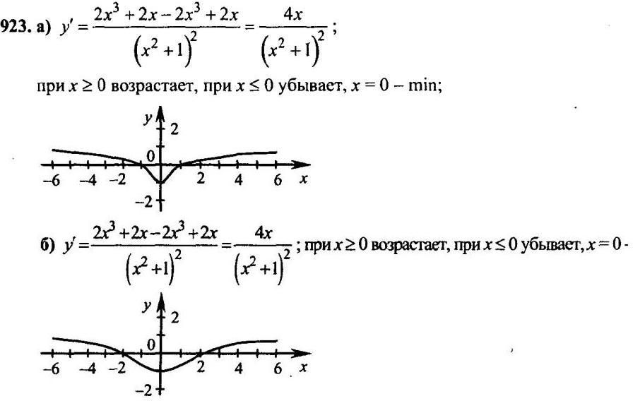 Картинка ГДЗ - Упражнение 923 ГДЗ задачник Мордковича 10-11 класс Вариант 1