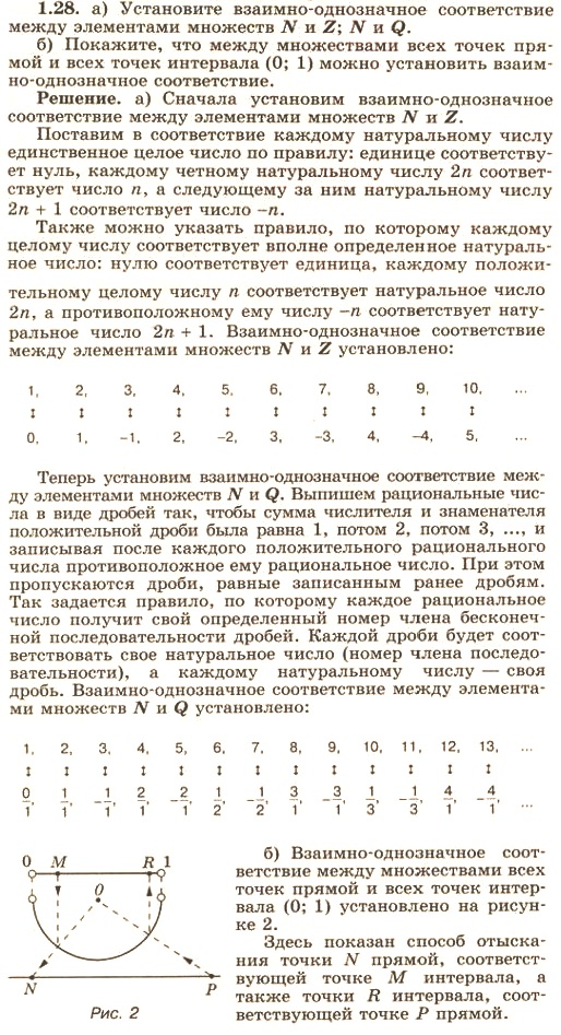 Картинка ГДЗ - Упражнение 1.28 ГДЗ Никольский 10 класс Вариант 1