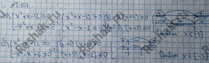 Картинка ГДЗ - Упражнение 2.107 ГДЗ Никольский 10 класс Вариант 1