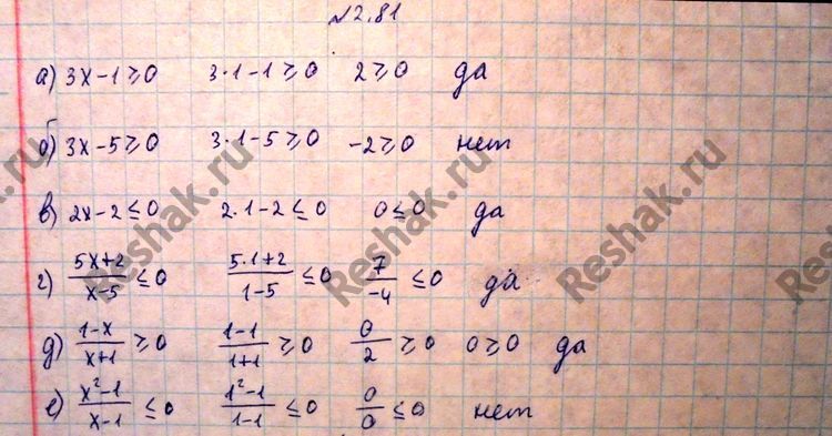 Картинка ГДЗ - Упражнение 2.81 ГДЗ Никольский 10 класс Вариант 1