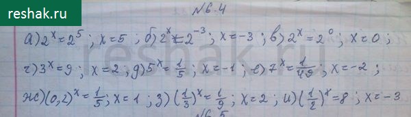 Картинка ГДЗ - Упражнение 6.4 ГДЗ Никольский 10 класс Вариант 1