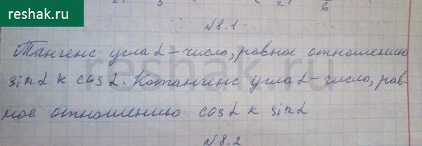 Картинка ГДЗ - Упражнение 8.1 ГДЗ Никольский 10 класс Вариант 1