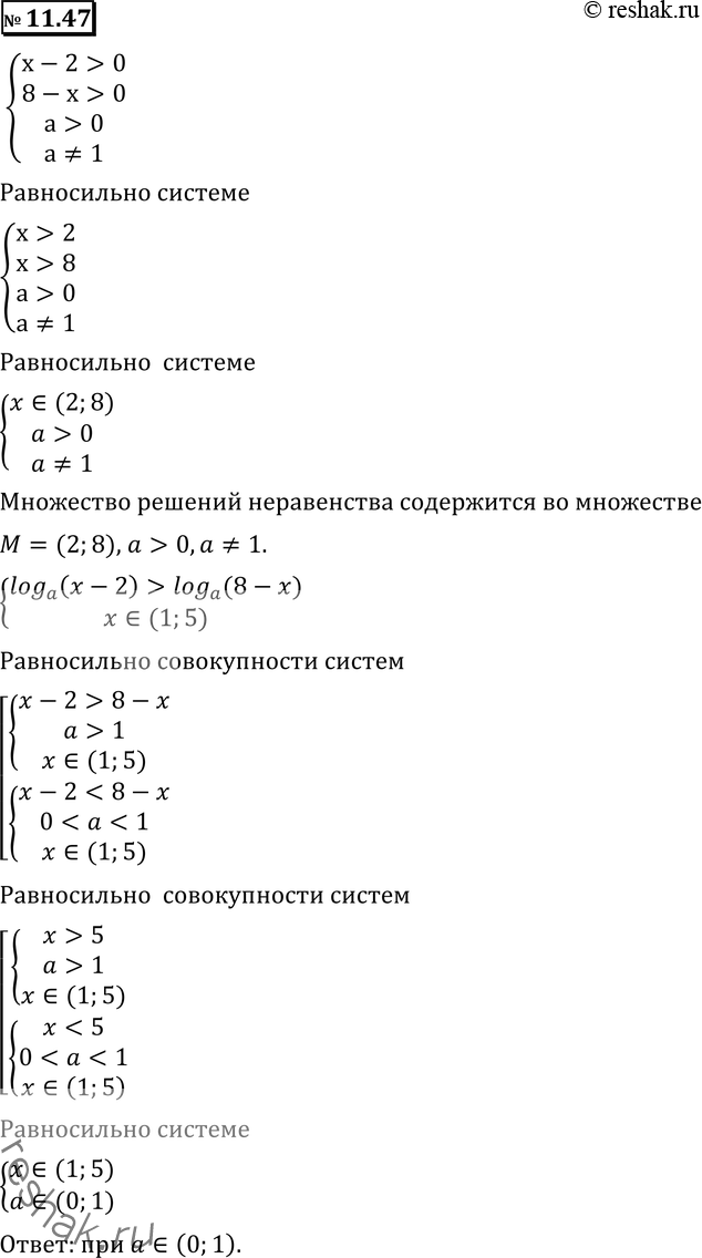 Картинка ГДЗ - Упражнение 11.47 по алгебре ГДЗ Никольский Потапов 11 класс Вариант 1