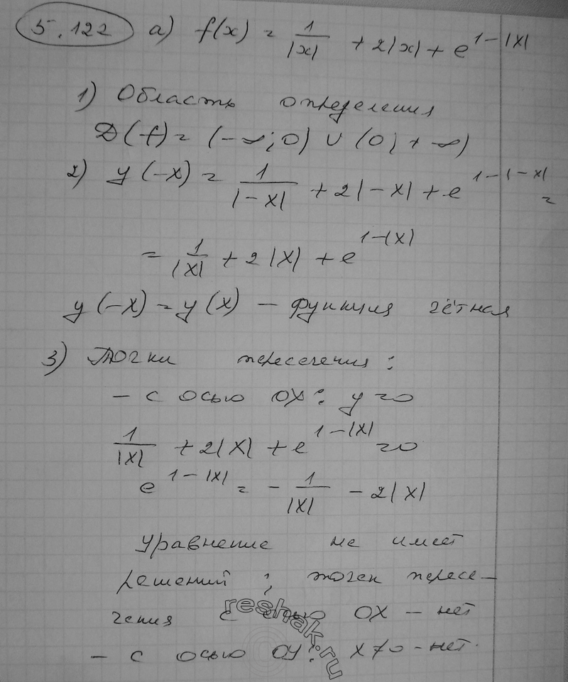 Картинка ГДЗ - Упражнение 5.122 по алгебре ГДЗ Никольский Потапов 11 класс Вариант 1