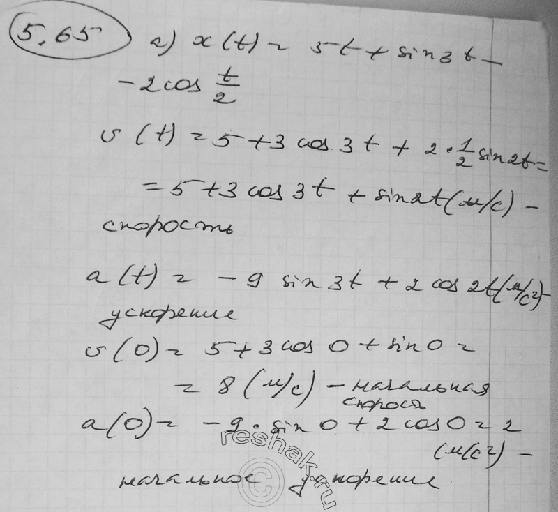Картинка ГДЗ - Упражнение 5.65 по алгебре ГДЗ Никольский Потапов 11 класс Вариант 1