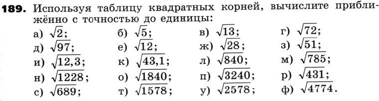 Картинка ГДЗ - задания Упражнение 189 по алгебре ГДЗ Никольский Потапов 8 класс