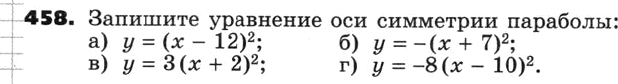 Картинка ГДЗ - задания Упражнение 458 по алгебре ГДЗ Никольский Потапов 8 класс