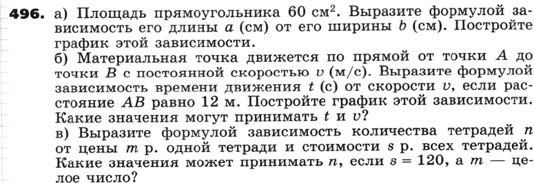 Картинка ГДЗ - задания Упражнение 496 по алгебре ГДЗ Никольский Потапов 8 класс