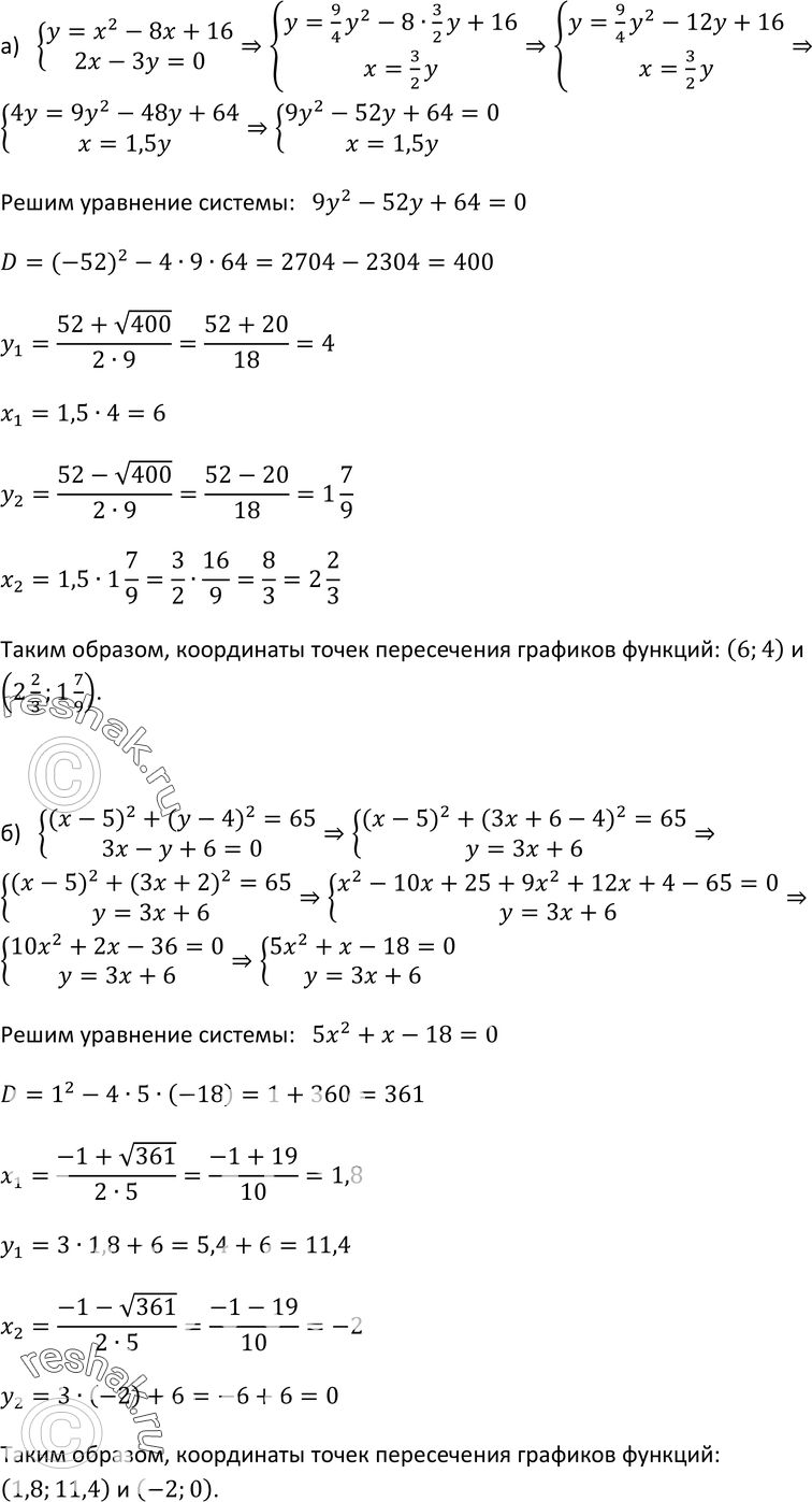 Картинка ГДЗ - Упражнение 444 ГДЗ Макарычев Миндюк 9 класс по алгебре Вариант 1