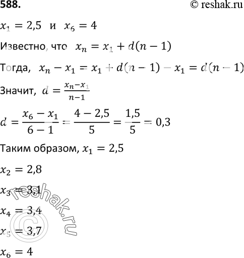 Картинка ГДЗ - Упражнение 588 ГДЗ Макарычев Миндюк 9 класс по алгебре Вариант 1