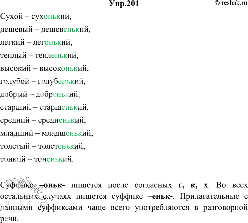 Картинка ГДЗ - Упражнение 201 ГДЗ Гольцова 10-11 класс по русскому языку Вариант 1