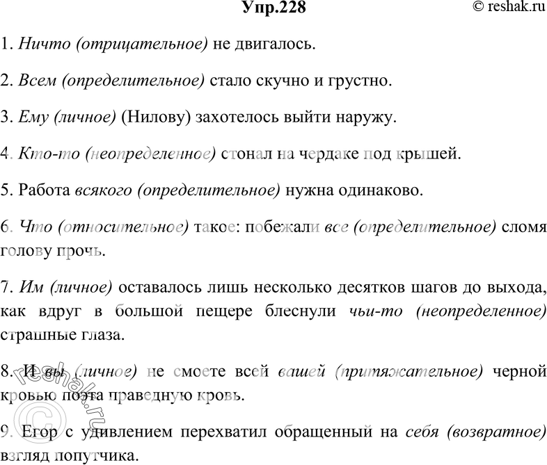 Картинка ГДЗ - Упражнение 228 ГДЗ Гольцова 10-11 класс по русскому языку Вариант 1