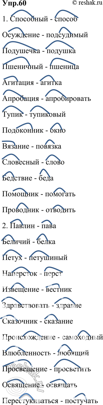 Картинка ГДЗ - Упражнение 60 ГДЗ Гольцова 10-11 класс по русскому языку Вариант 1