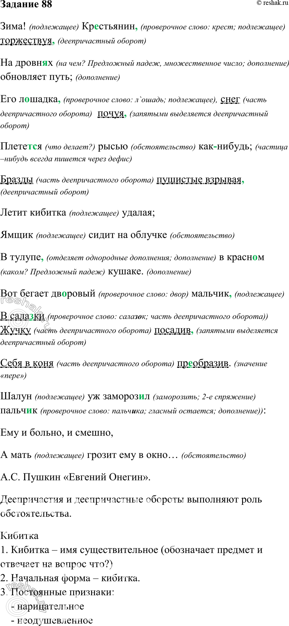 Картинка ГДЗ - Упражнение 88 ГДЗ Власенков 10-11 класс по русскому языку Вариант 1