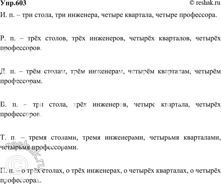 Картинка ГДЗ - Упражнение 603 по русскому языку ГДЗ Разумовская Львова 6 класс Вариант 1