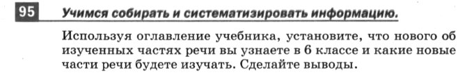 Картинка ГДЗ - задания Упражнение 95 по русскому языку ГДЗ Разумовская Львова 6 класс