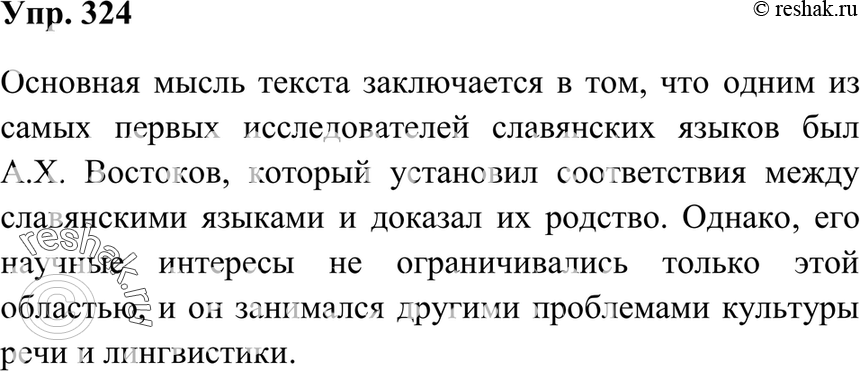 Картинка ГДЗ - Упражнение 324 по русскому языку ГДЗ Ладыженская 7 класс Вариант 1
