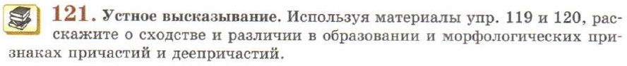 Картинка ГДЗ - задания Упражнение 121 ГДЗ Львов 7 класс по русскому языку