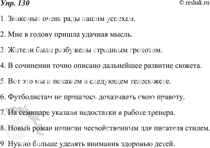 Картинка ГДЗ - Упражнение 130 по русскому языку ГДЗ Ладыженская 8 класс Вариант 1