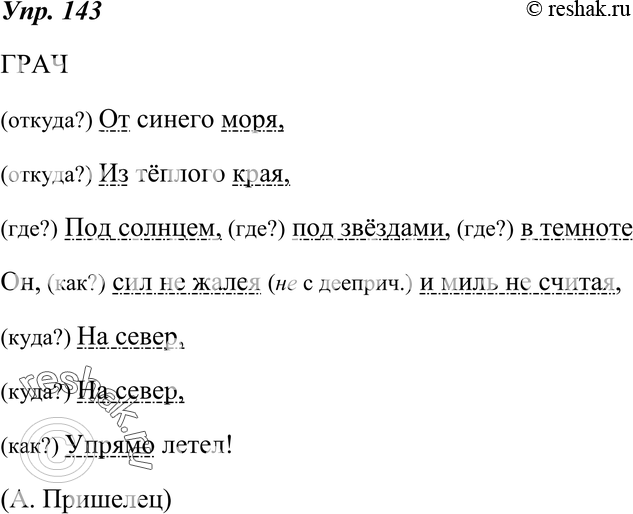 Картинка ГДЗ - Упражнение 143 по русскому языку ГДЗ Ладыженская 8 класс Вариант 1