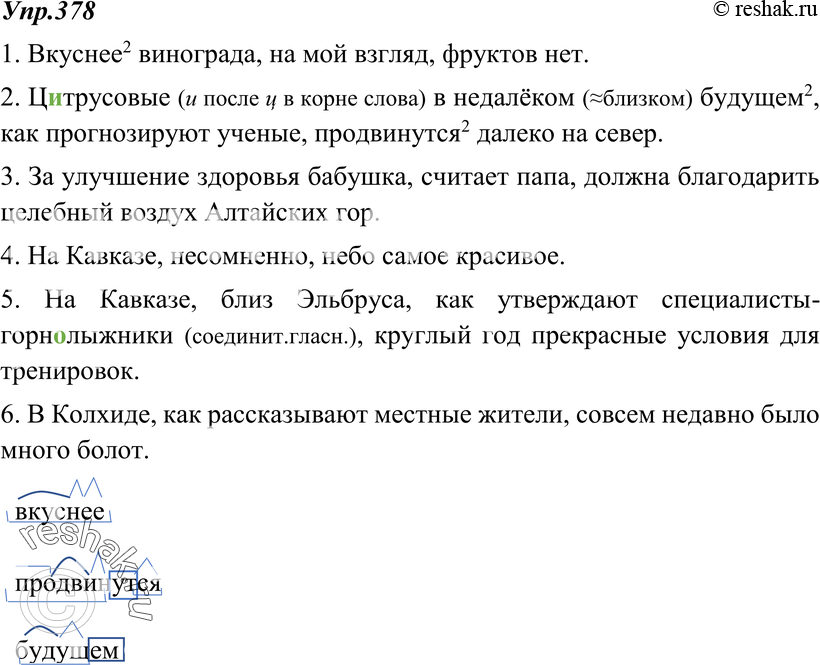 Картинка ГДЗ - Упражнение 378 по русскому языку ГДЗ Ладыженская 8 класс Вариант 1