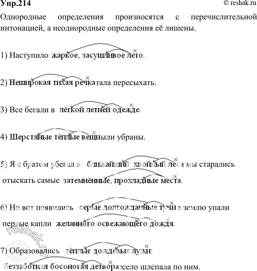 Картинка ГДЗ - Упражнение 214 по русскому языку ГДЗ Разумовская Львова 8 класс Вариант 1