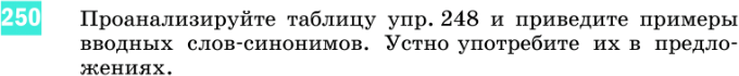 Картинка ГДЗ - задания Упражнение 250 по русскому языку ГДЗ Разумовская Львова 8 класс