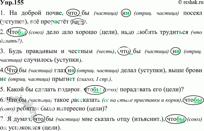 Картинка ГДЗ - Упражнение 155 по русскому языку ГДЗ Ладыженская 9 класс Вариант 1