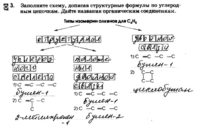 Картинка ГДЗ - Страница 28 ГДЗ рабочая тетрадь Габриелян 10 класс Вариант 1