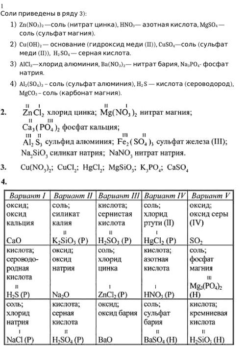 Картинка ГДЗ - Параграф 33 по химии ГДЗ Кузнецова Титова 8 класс Вариант 1