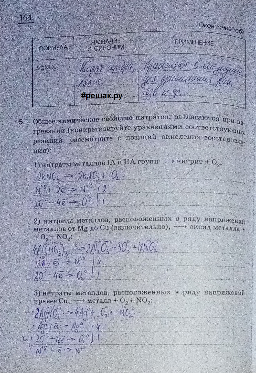 Картинка ГДЗ - Страница 164 ГДЗ рабочая тетрадь Габриелян 9 класс Вариант 1
